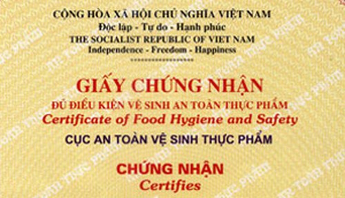 Xin giấy phép an toàn vệ sinh thực phẩm ở đâu