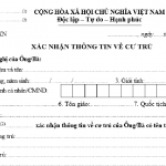 Giấy xác nhận cư trú